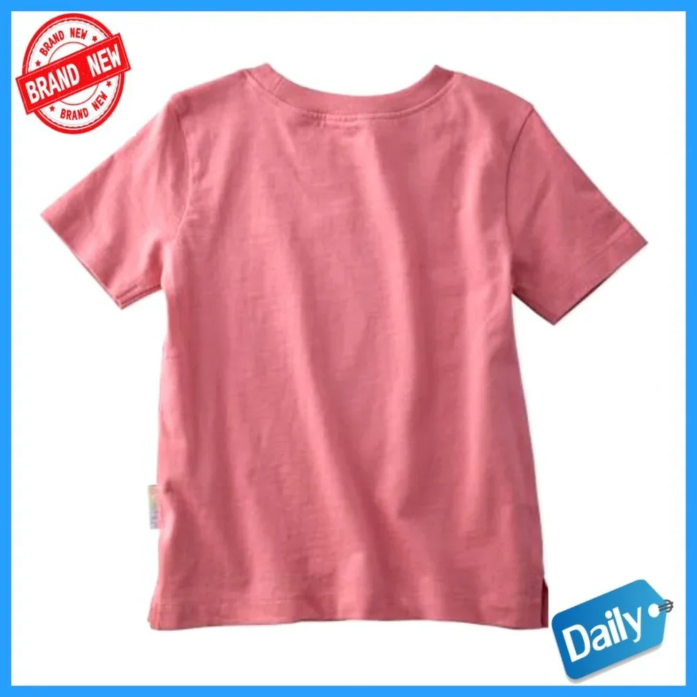 5-Pack Toddler Short Sleeve T-Shirts 100% Organic Cotton 12M-7T